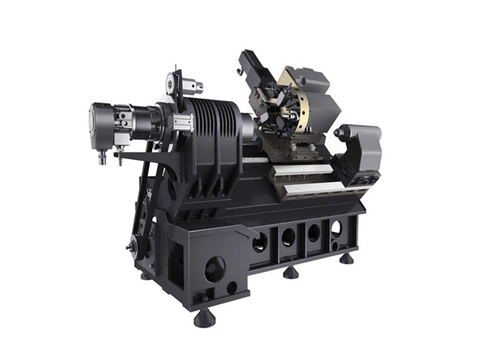 Slant bed CNC turning center
