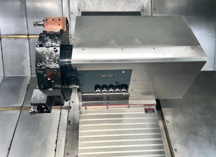 Slant bed CNC turning center