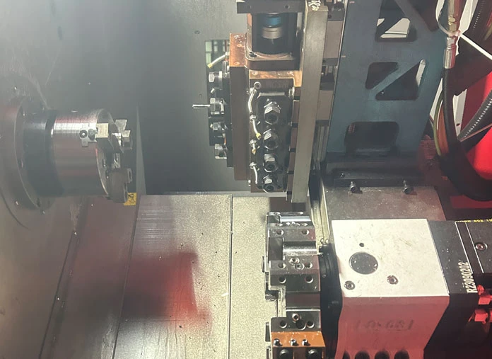 Slant bed CNC turning center