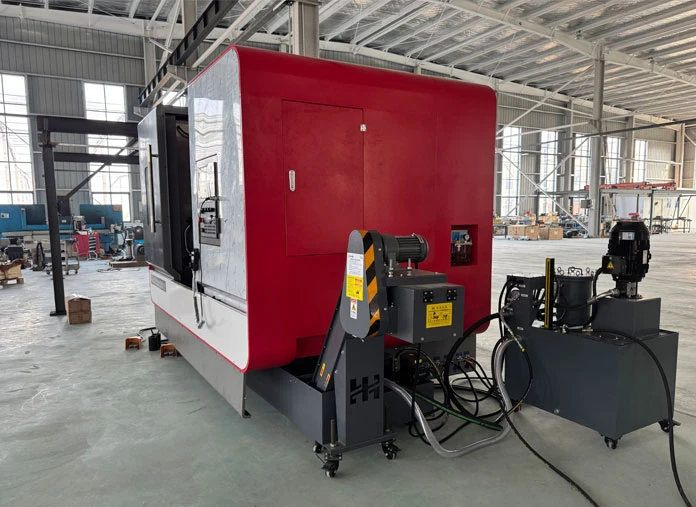 Slant bed CNC turning center