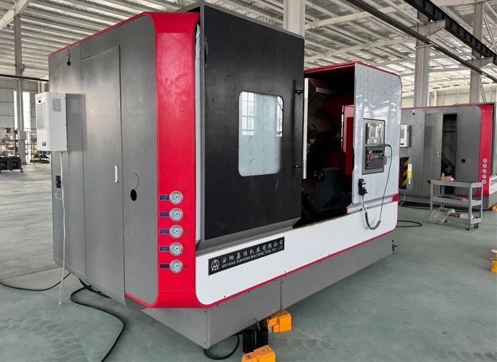 Slant bed CNC turning center