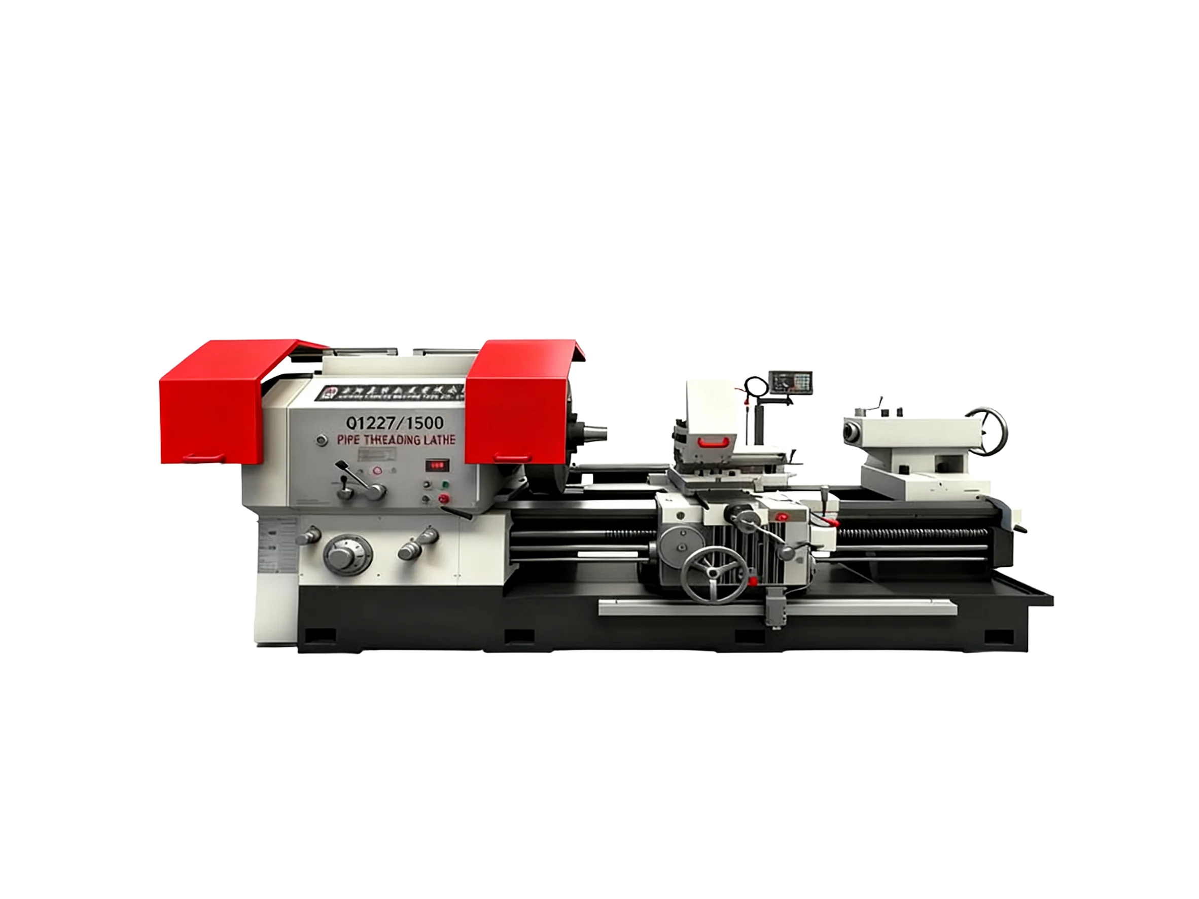 Anyang Xinheng Q1227 industrial pipe threading lathe with dual chuck system, efficient production machine for high-volume pipe threading operations